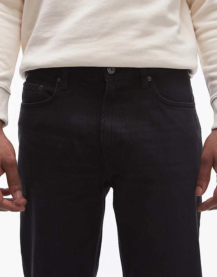 Mango Relaxed Straight Fit Jeans In Black For Men 7 Mango Relaxed Straight Fit Jeans In Black For Men - Image 5