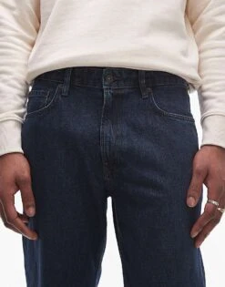 Mango Relaxed Straight Fit Jeans In Dark Blue For Men -Modern Menswear 207833746 5