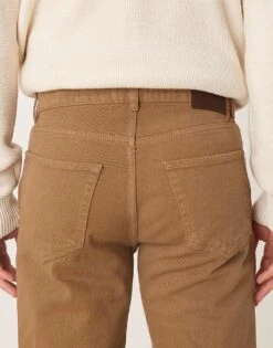 Mango Straight Fit Vintage Washed Jeans In Light Brown For Men Tan -Modern Menswear 207833776 4