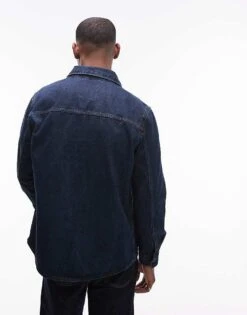 Mango Denim Overshirt In Dark Blue For Men -Modern Menswear 207833819 4