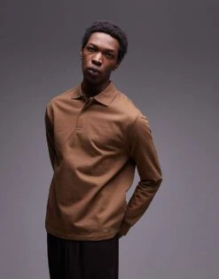 Mango Collar Detail Sweatshirt In Dark Brown For Men -Modern Menswear 207886057 1 brown 1