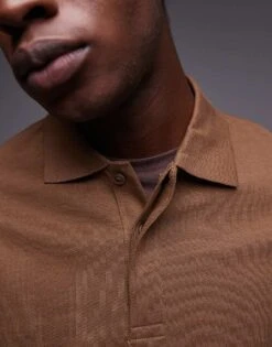 Mango Collar Detail Sweatshirt In Dark Brown For Men -Modern Menswear 207886057 4