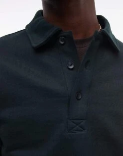 Mango Polo Sweatshirt In Dark Green For Men -Modern Menswear 207889311 2