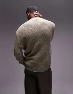 Mango Sweatshirt In Washed Green For Men Pale Green -Modern Menswear 207889446 3