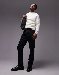 Mango Crew Neck Jumper In Ecru For Men -Modern Menswear 207889461 3