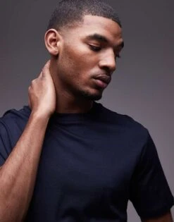 Mango Premium T-shirt In Navy For Men 9 Mango Premium T-shirt In Navy For Men -Modern Menswear 207891585 3