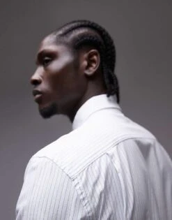 Mango Regular Fit Striped Shirt In White For Men 10 Mango Regular Fit Striped Shirt In White For Men -Modern Menswear 207891652 4