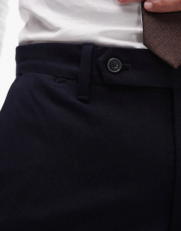 Mango Slim Fit Smart Tailored Trouser In Navy For Men 6 Mango Slim Fit Smart Tailored Trouser In Navy For Men - Image 4