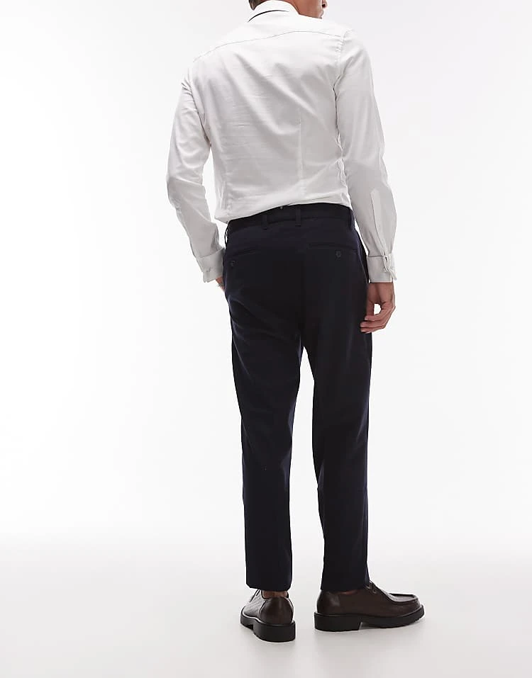 Mango Slim Fit Smart Tailored Trouser In Navy For Men 7 Mango Slim Fit Smart Tailored Trouser In Navy For Men - Image 5