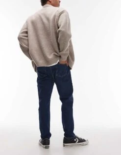 Mango Relaxed Slim Fit Jeans In Dark Washed Blue For Men Dark Blue -Modern Menswear 207892392 3