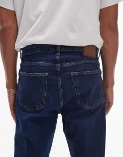 Mango Relaxed Slim Fit Jeans In Dark Washed Blue For Men Dark Blue -Modern Menswear 207892392 4