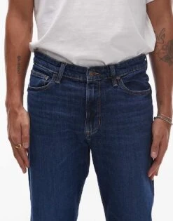 Mango Relaxed Slim Fit Jeans In Dark Washed Blue For Men Dark Blue -Modern Menswear 207892392 5