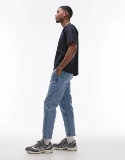 Mango Relaxed Fit Jeans In Mid Blue For Men -Modern Menswear 207940357 3