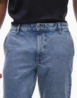 Mango Relaxed Fit Jeans In Mid Blue For Men -Modern Menswear 207940357 5