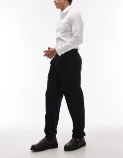 Mango Wool Mix Tailored Trouser In Navy For Men -Modern Menswear 207946459 3