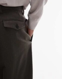 Mango Wool Mix Tailored Trouser In Khaki For Men -Modern Menswear 207946474 4