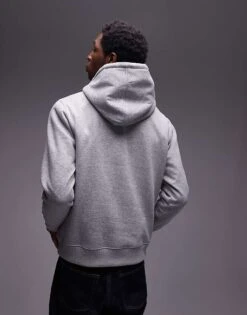 Mango New York Big Apple Print Hoodie In Grey For Men -Modern Menswear 207946515 3