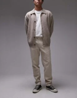 Mango Corduroy Trousers In Ecru For Men -Modern Menswear 207946572 1 ecru 1