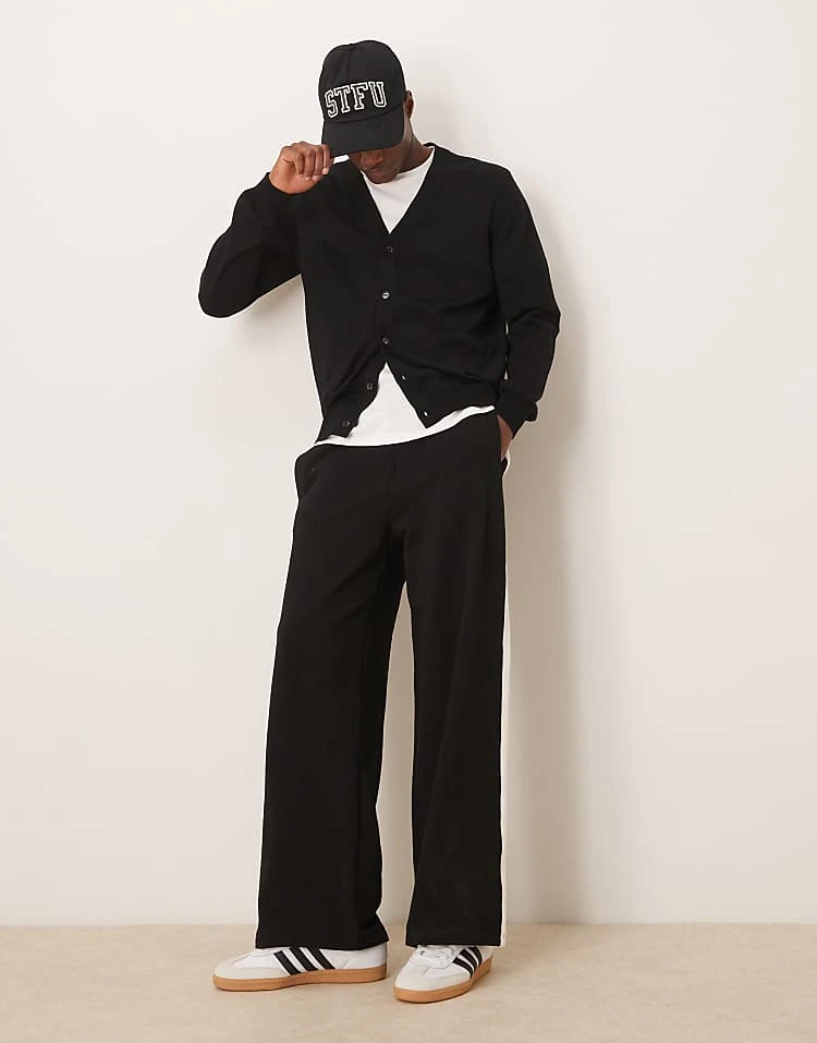 Mango Knitted Cardigan In Black For Men 3 Mango Knitted Cardigan In Black For Men