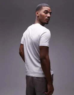 Mango V-neck T-shirt In White For Men -Modern Menswear 207946652 4