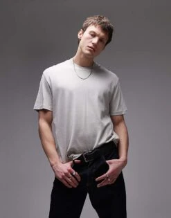 Mango Relaxed Fit Premium T-shirt In Ecru For Men -Modern Menswear 207946667 1 ecru 1