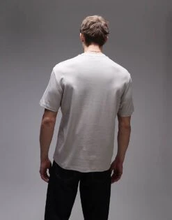 Mango Relaxed Fit Premium T-shirt In Ecru For Men -Modern Menswear 207946667 3