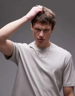 Mango Relaxed Fit Premium T-shirt In Ecru For Men -Modern Menswear 207946667 4