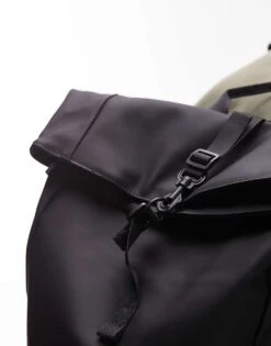 Mango Roll Top Backpack In Black For Men -Modern Menswear 208007157 4