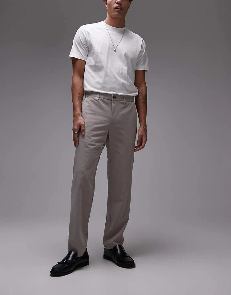 Mango Elasticated Waist Tailored Trouser In Beige For Men 8 Mango Elasticated Waist Tailored Trouser In Beige For Men - Image 6