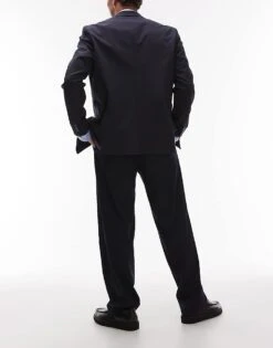 Mango Elasticated Waist Tailored Trouser In Navy For Men 10 Mango Elasticated Waist Tailored Trouser In Navy For Men -Modern Menswear 208007170 3