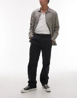 Mango Regular Fit Tailored Trouser With Drawstring In Navy For Men