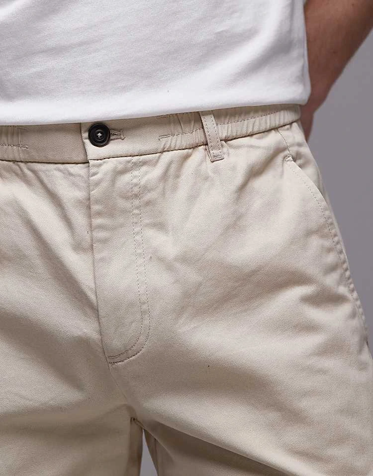 Mango Regular Fit Tailored Trouser With Drawstring In Light Beige For Men 7 Mango Regular Fit Tailored Trouser With Drawstring In Light Beige For Men - Image 5