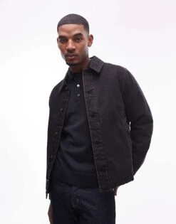 Mango Denim Jacket In Washed Black For Men -Modern Menswear 208007469 1 black 1
