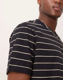 Mango Striped T-shirt In Navy For Men -Modern Menswear 208007665 4