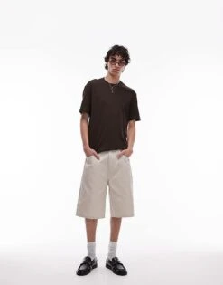 Mango Relaxed Fit T-shirt In Dark Brown For Men -Modern Menswear 208007683 2