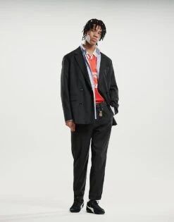 Mango Double Breasted Tailored Co-ord In Black