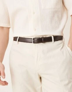 Mango Leather Belt In Brown For Men -Modern Menswear 208081610 1 brown 1