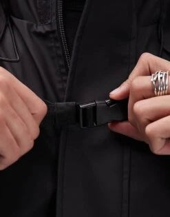 Mango Travel Multi Pocket Back Pack In Black For Men -Modern Menswear 208124761 3