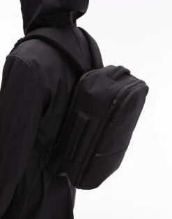 Mango Travel Multi Pocket Back Pack In Black For Men -Modern Menswear 208124761 4