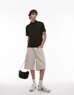 Mango Performance Breathable Polo Shirt In Black For Men -Modern Menswear 208124815 1 black 1