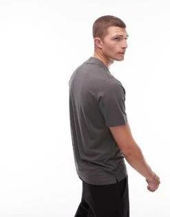 Mango Performance Breathable T-shirt In Khaki For Men -Modern Menswear 208124937 3