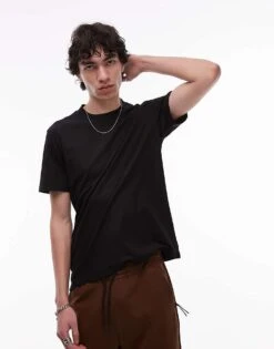 Mango Performance Breathable T-shirt In Black For Men -Modern Menswear 208124938 1 black 1