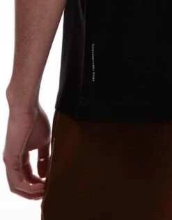 Mango Performance Breathable T-shirt In Black For Men -Modern Menswear 208124938 2