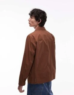 Mango Performance Breathable Shacket In Rust For Men -Modern Menswear 208125020 3