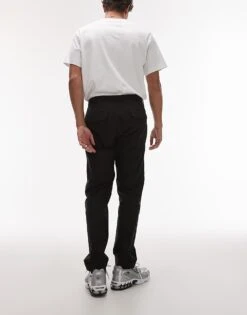 Mango Performance Breathable Slim Trousers In Black For Men -Modern Menswear 208125027 4