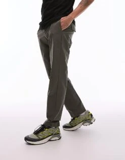 Mango Performance Breathable Slim Trousers In Light Green For Men -Modern Menswear 208125034 1 lightgreen 1