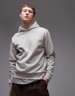 Mango Hoodie In Stone For Men -Modern Menswear 208125098 1 stone 1