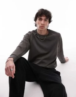 Mango Performance Breathable Sweatshirt In Dark Green For Men