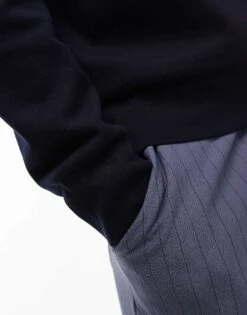 Mango Crew Neck Sweatshirt In Navy For Men -Modern Menswear 208125164 3