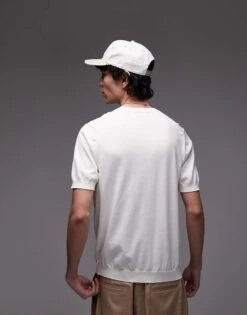 Mango Oversized Drop Sleeve T-shirt In Stone For Men -Modern Menswear 208125209 4